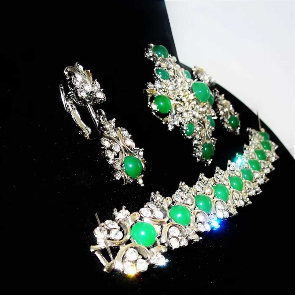 Vintage Mandle Bracelet Brooch Earrings Moghul Ca… - image 8
