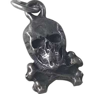 Memento Mori Skull & Cross Bones Vintage Charm St… - image 1