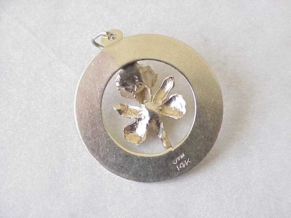 Vintage Jeweled Anniversary Charm 14K Gold circa … - image 2