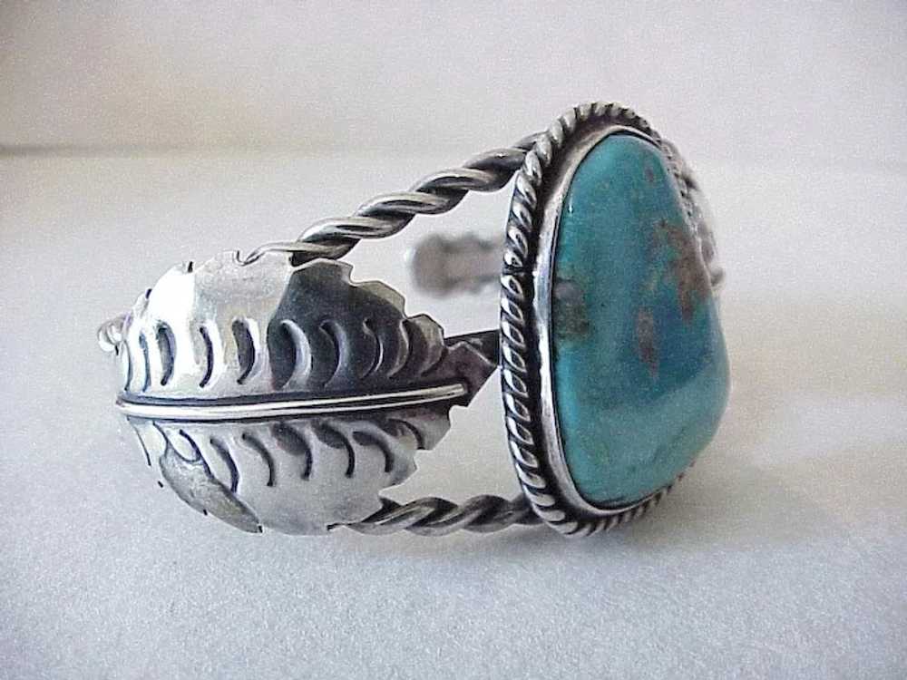 Native American Vintage Cuff Bracelet Sterling Si… - image 3