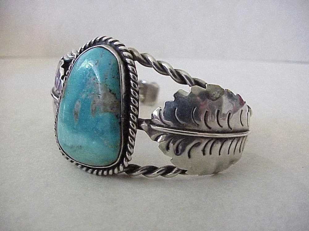 Native American Vintage Cuff Bracelet Sterling Si… - image 4