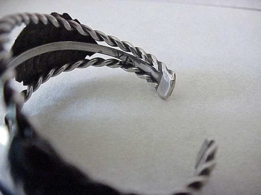 Native American Vintage Cuff Bracelet Sterling Si… - image 7