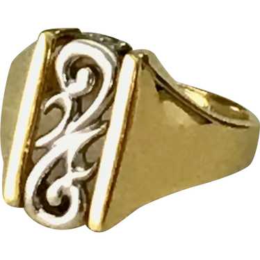 Estate Fashion Ring 18K Two-Tone Gold