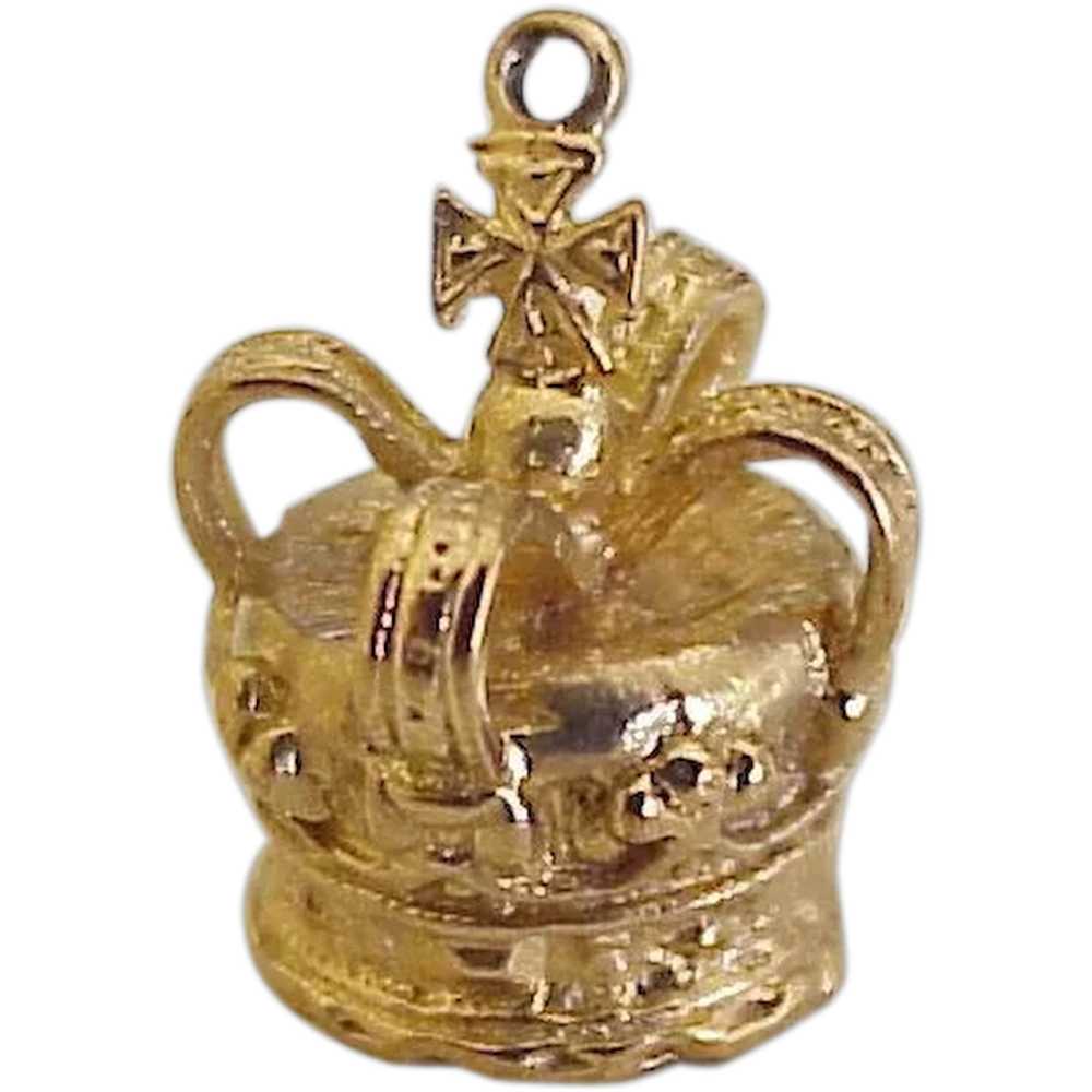 Small Royal Crowns Metal Charms, Gold, 5/8-Inch, 35-Count