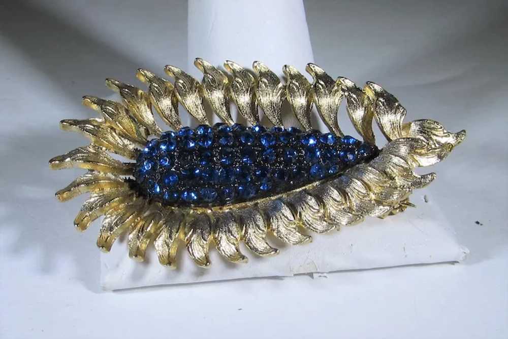 Vintage Mid-Century Modern HAR Goldtone Pin With … - image 7