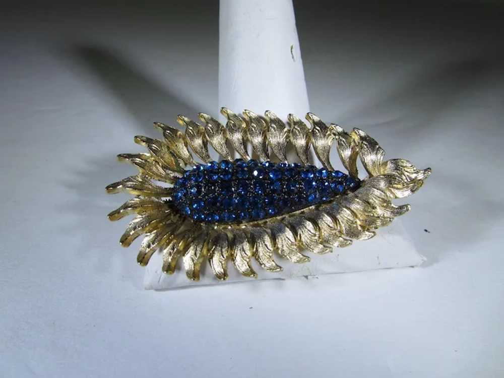 Vintage Mid-Century Modern HAR Goldtone Pin With … - image 9