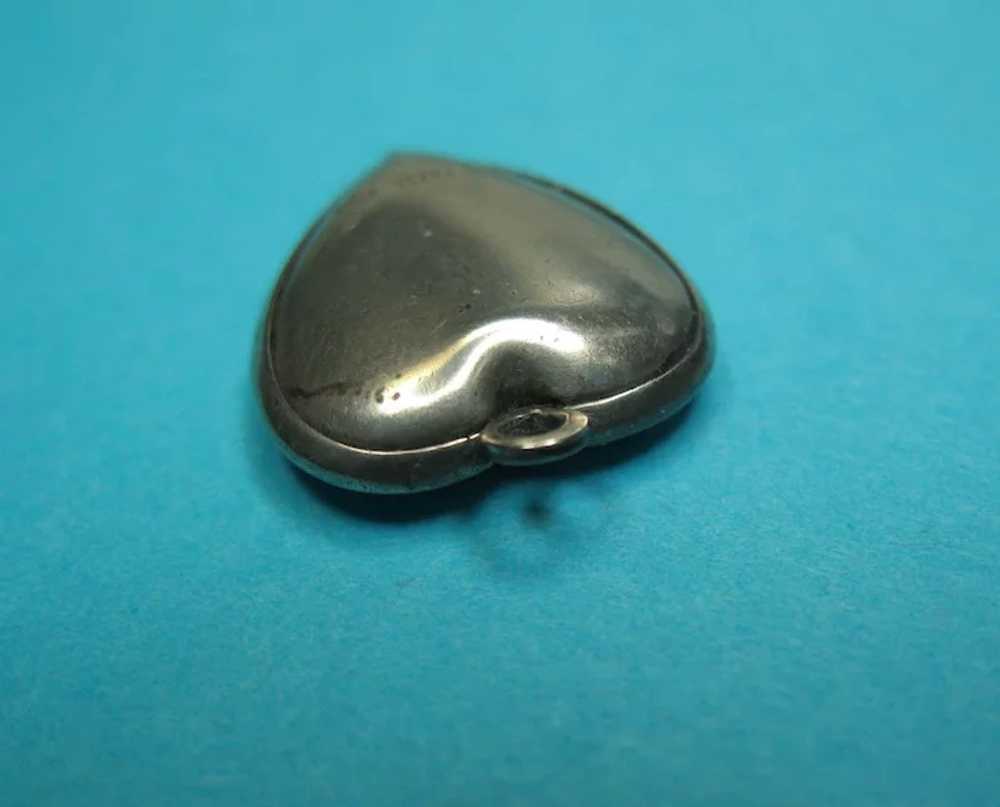 Vintage Sterling Ladye Fayre Puffy Heart Charm 19… - image 5