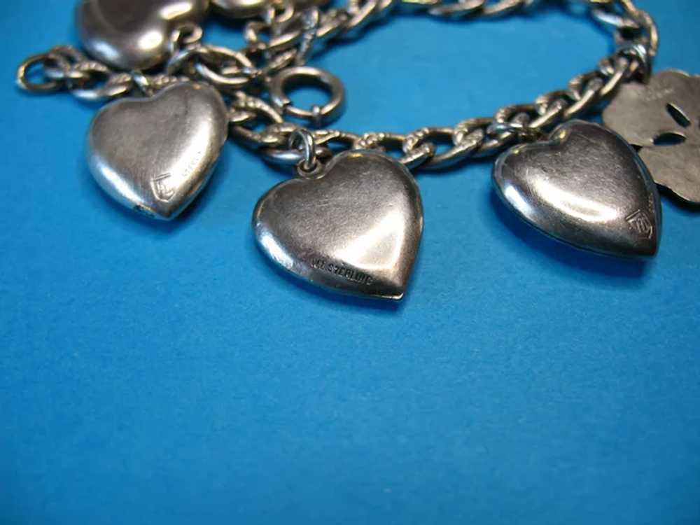 Vintage Sterling Walter Lampl Puffy Heart Charm B… - image 7