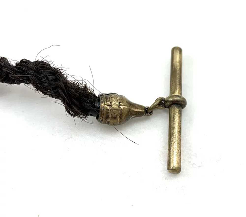 Rare Antique Victorian Woven Hair Watch Fob C.188… - image 2