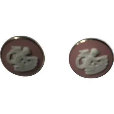 Wedgwood Sterling Pink Vermeil Earrings