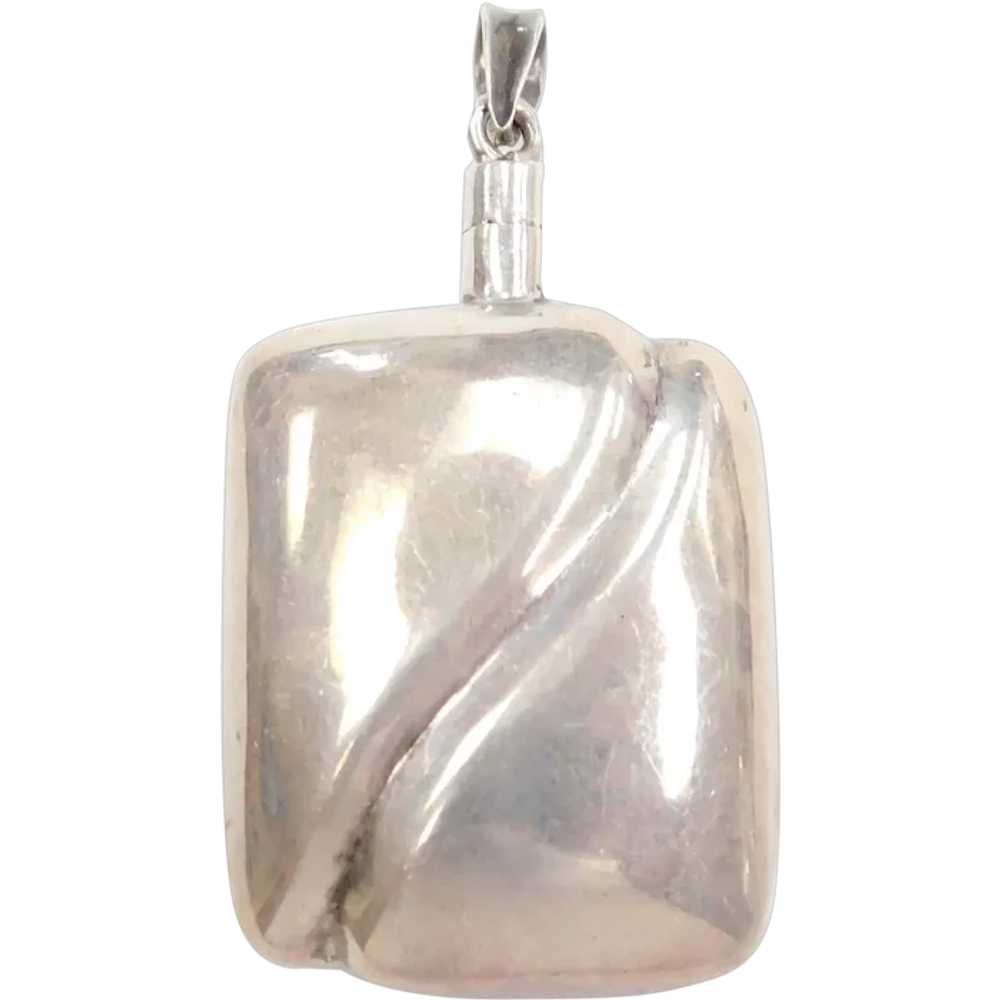 Vintage Perfume Pendant Sterling Silver - image 1