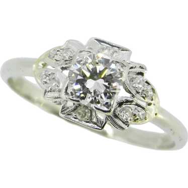 Antique Platinum 1/2 Carat Genuine Natural Diamond