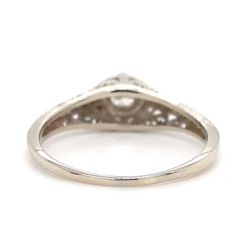 14K Art Deco .18ct Diamond Filigree Ring - image 4