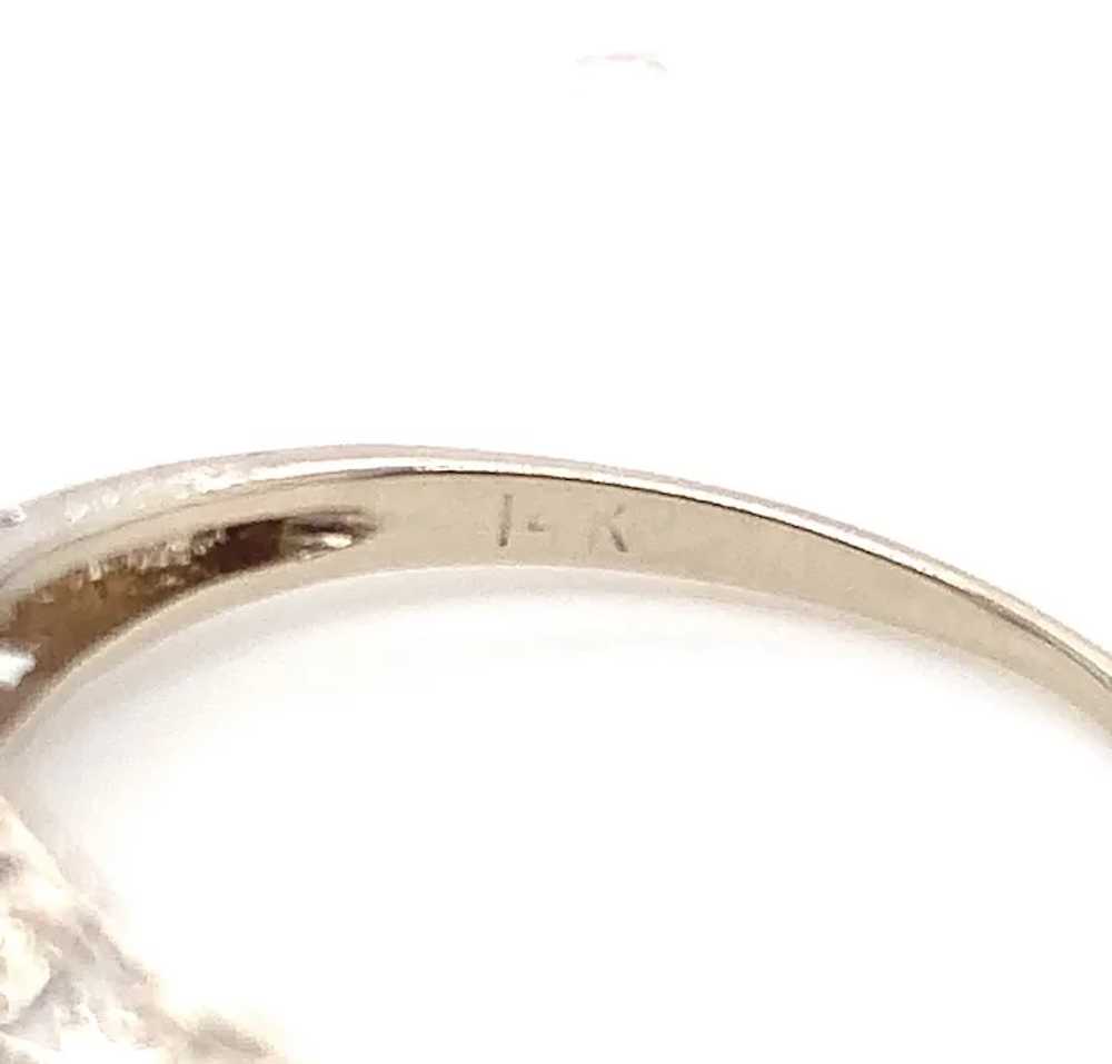 14K Art Deco .18ct Diamond Filigree Ring - image 5
