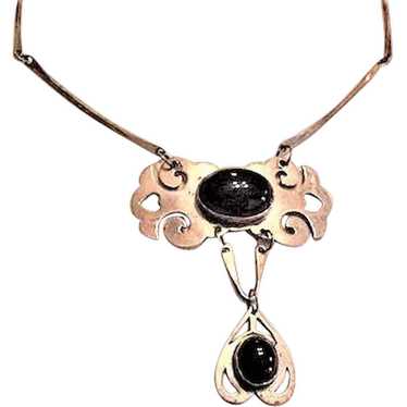 800 Silver and Black Onyx Necklace