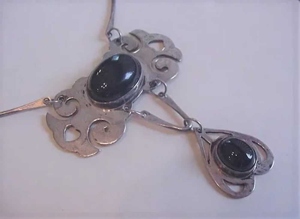 800 Silver and Black Onyx Necklace - image 3