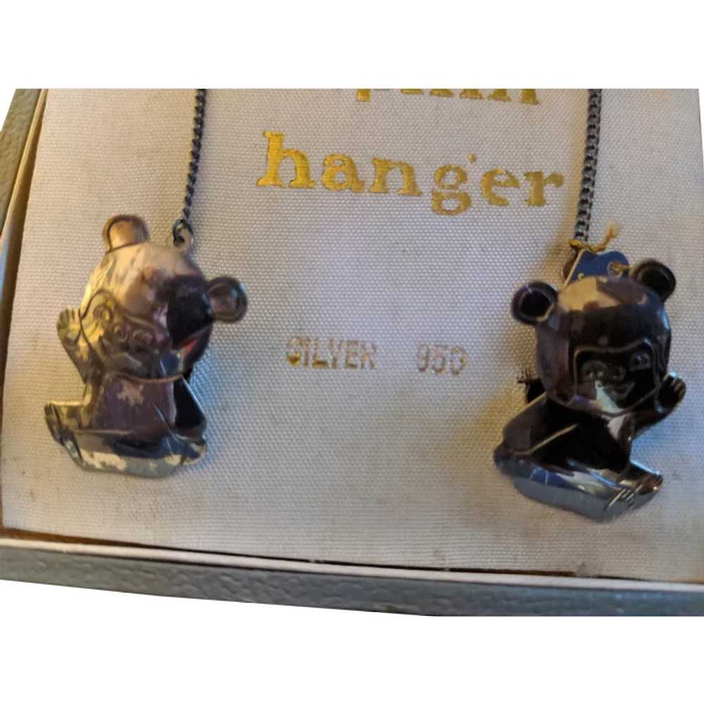 Vintage Silver Bib Clips in original Box - image 1