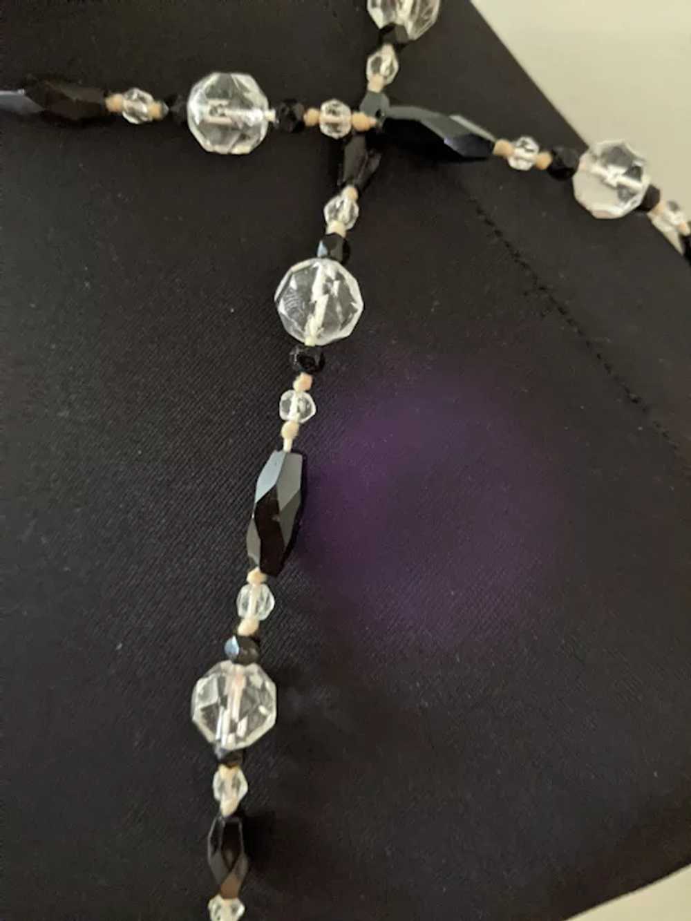 Art Deco Crystal Bead Necklace - image 3
