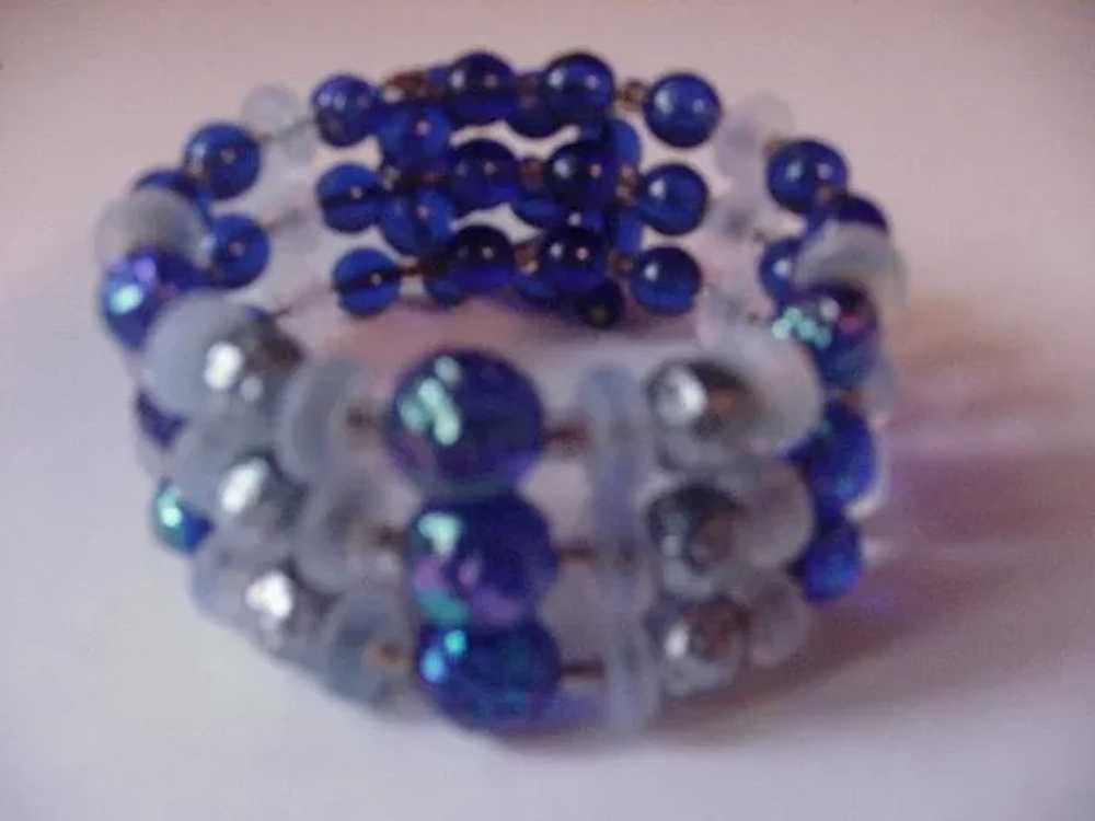 Wonderful Cobalt Glass Wrap Bracelet - image 1