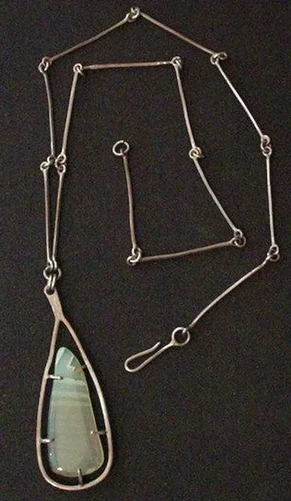 Mid-Century Sterling Silver Necklace - image 2