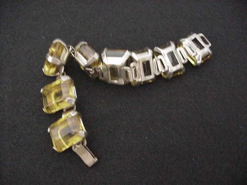 Big & Bold Topaz Rhinestone Bracelet - image 2