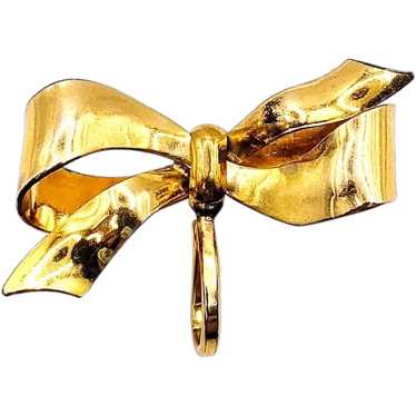 Vintage 1940s Retro Yellow Gold Filled Bow Watch … - image 1