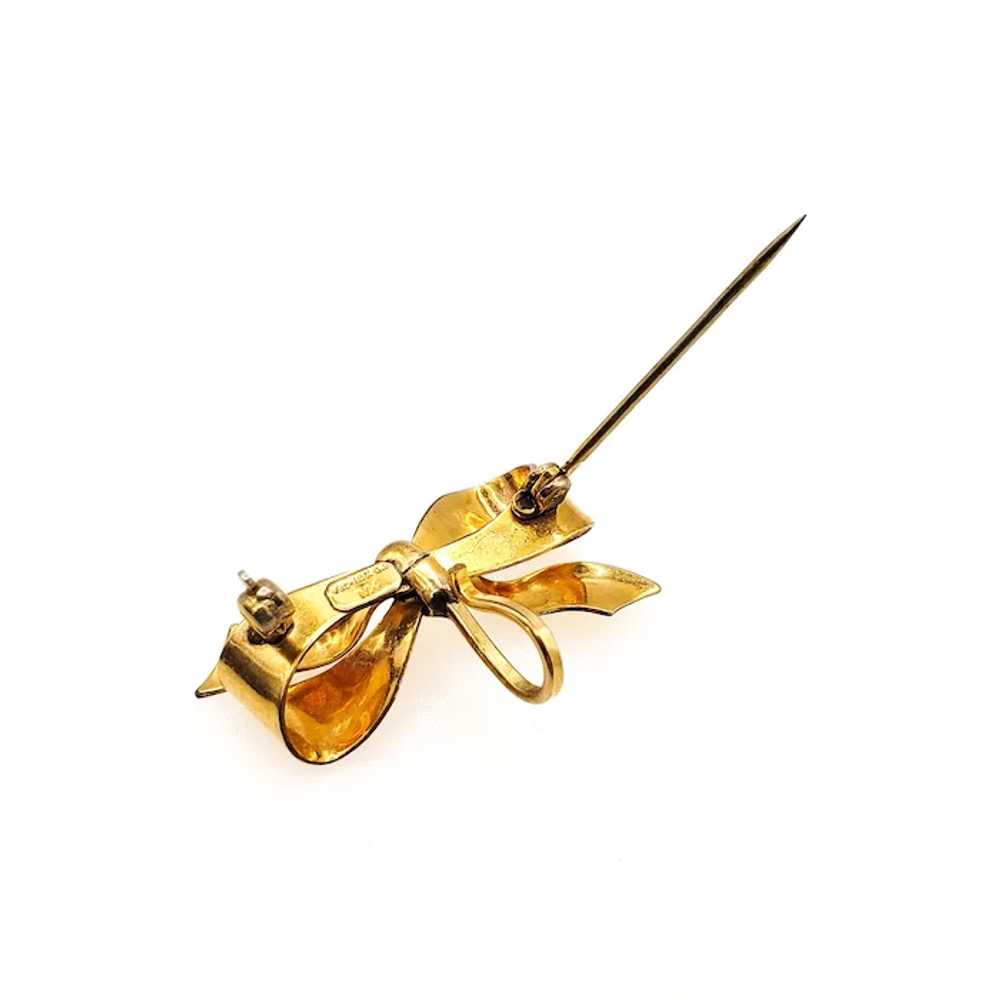 Vintage 1940s Retro Yellow Gold Filled Bow Watch … - image 3