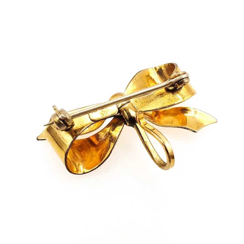 Vintage 1940s Retro Yellow Gold Filled Bow Watch … - image 5