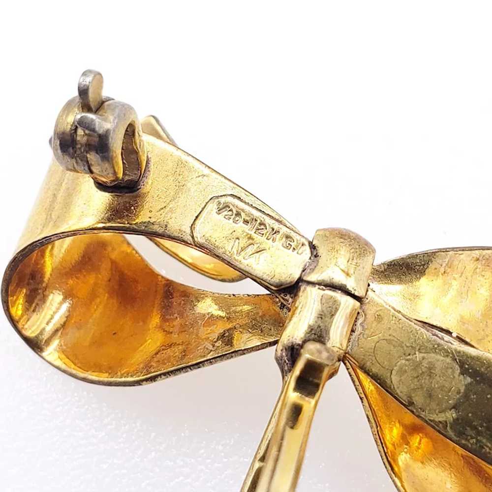 Vintage 1940s Retro Yellow Gold Filled Bow Watch … - image 6