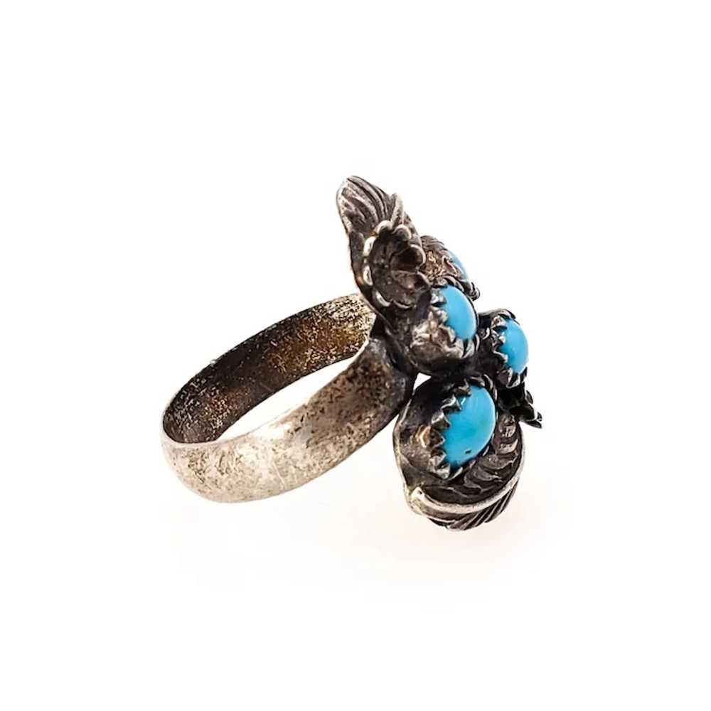Vintage 1960s Blue Turquoise and Sterling Silver … - image 4