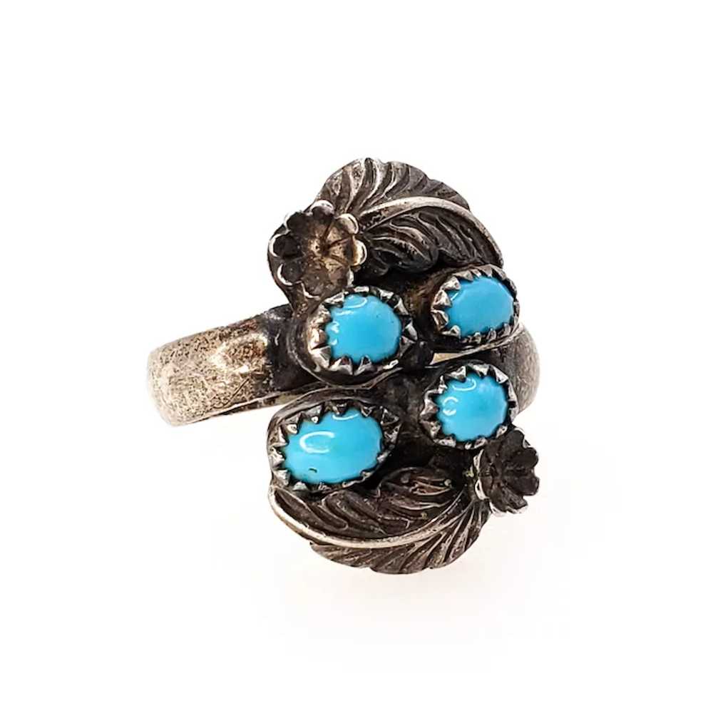 Vintage 1960s Blue Turquoise and Sterling Silver … - image 5