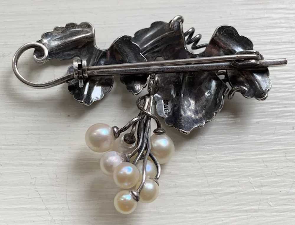 Articulated Repoussé Sterling-and-Cultured Pearls… - image 4