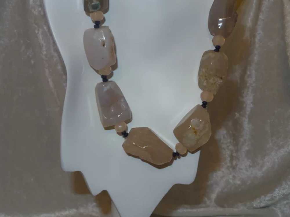 Quartz Nugget Necklace with Crystal Spacers - image 4