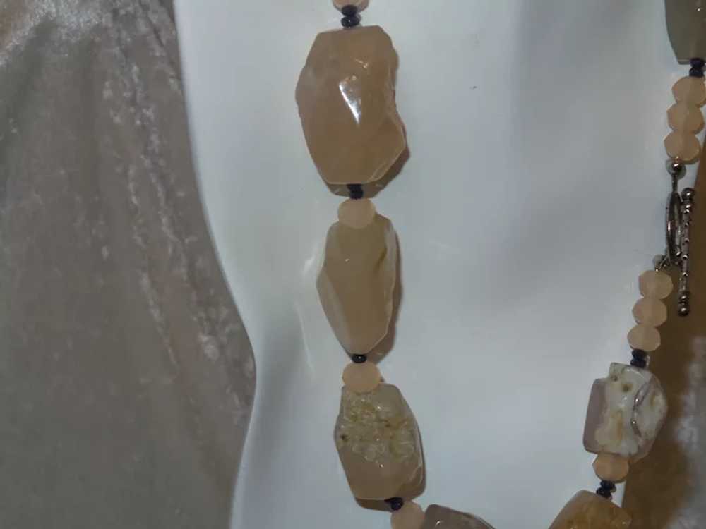 Quartz Nugget Necklace with Crystal Spacers - image 8