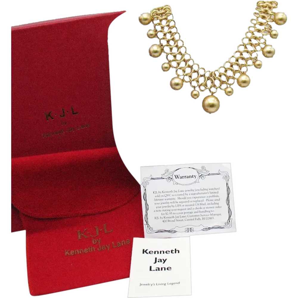 Signed Kenneth Jay Lane 13th Anniversary Golden B… - image 1