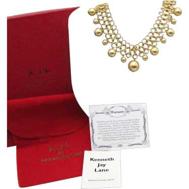 Signed Kenneth Jay Lane 13th Anniversary Golden B… - image 1