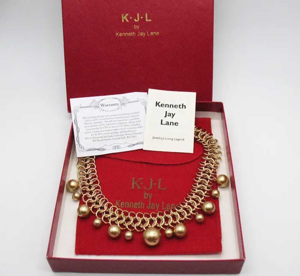 Signed Kenneth Jay Lane 13th Anniversary Golden B… - image 2
