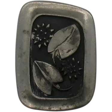Signed R Tennesmed Swedish Pewter Abstract Natura… - image 1
