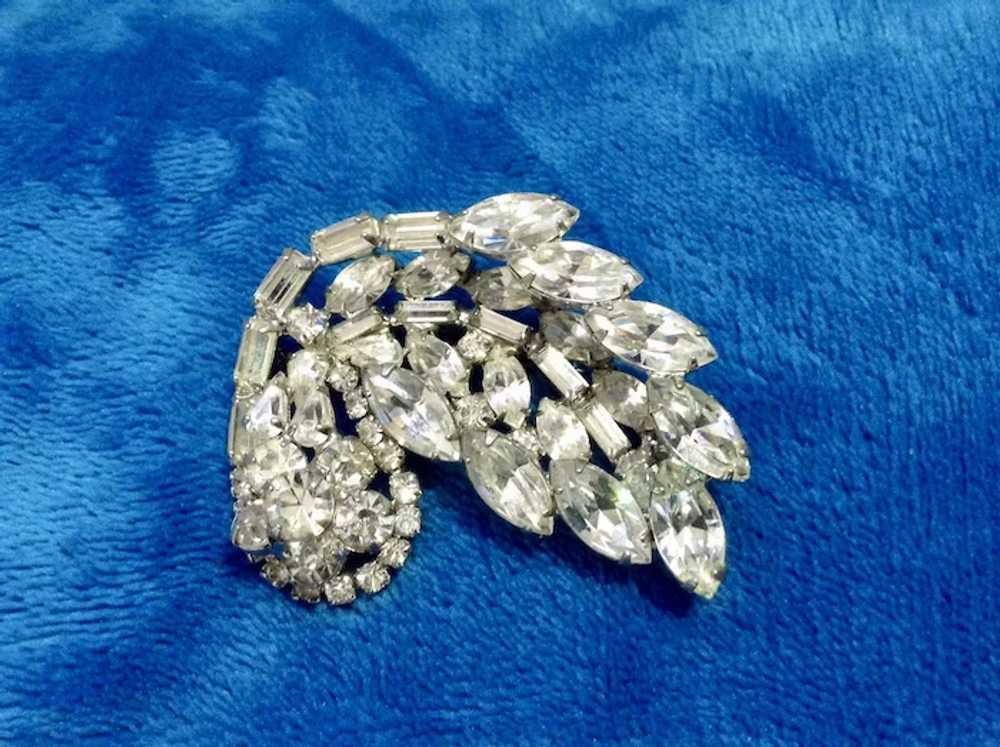 WEISS Large Rhinestone Diamante Crystal Pin Brooc… - image 5