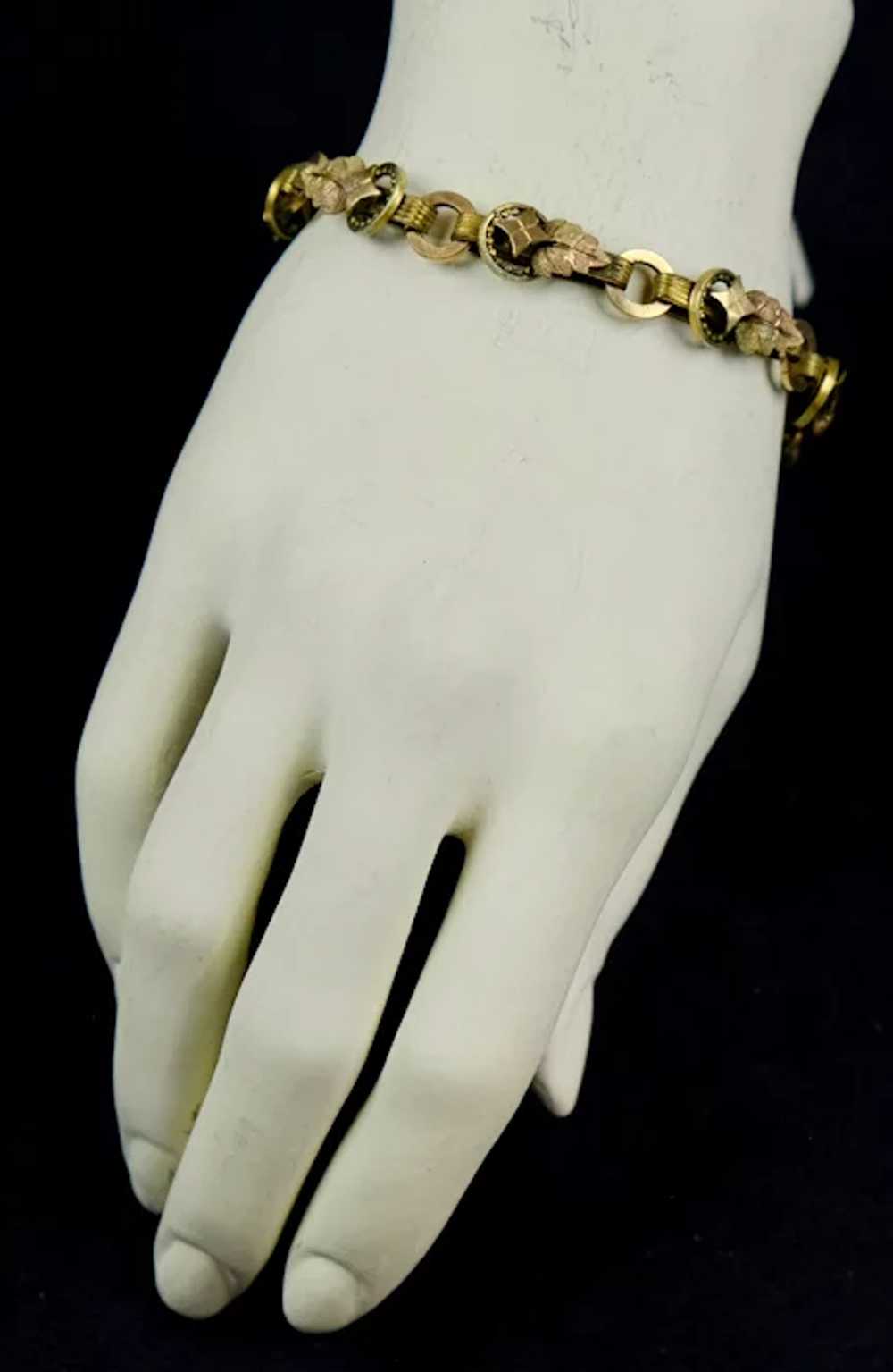 Victorian GF with Gold Fronts Book Chain Bracelet - image 2