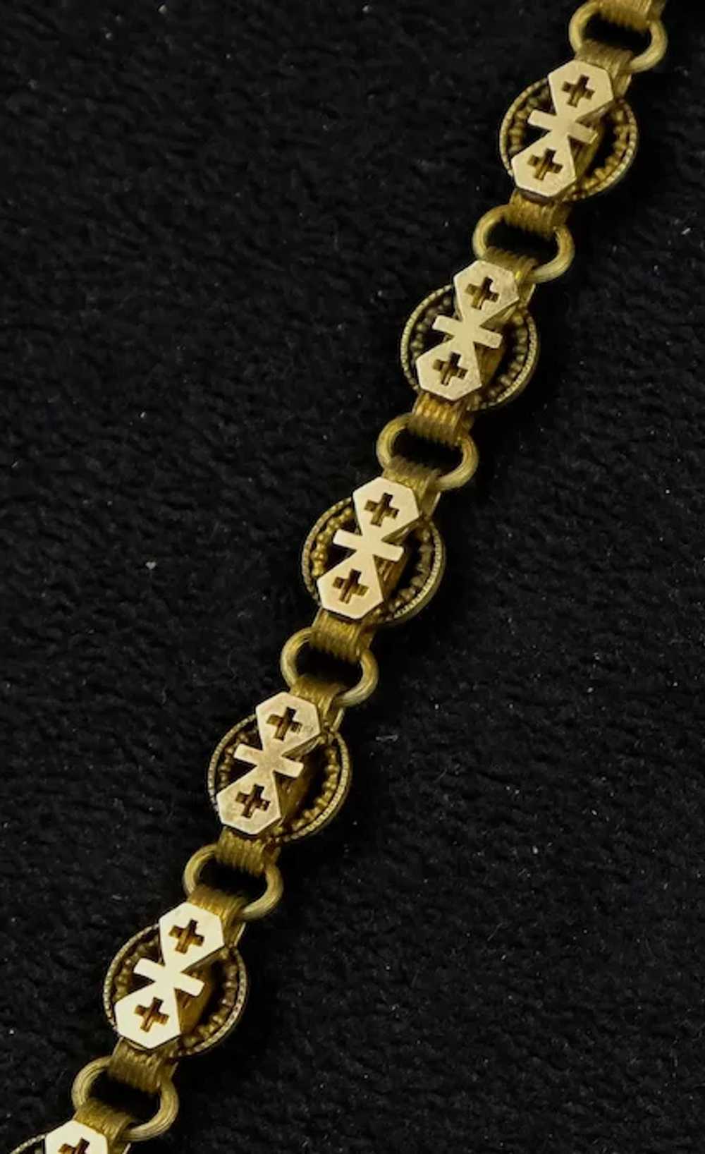 Victorian 9K Gold Fronts Book Chain Bracelet - image 2