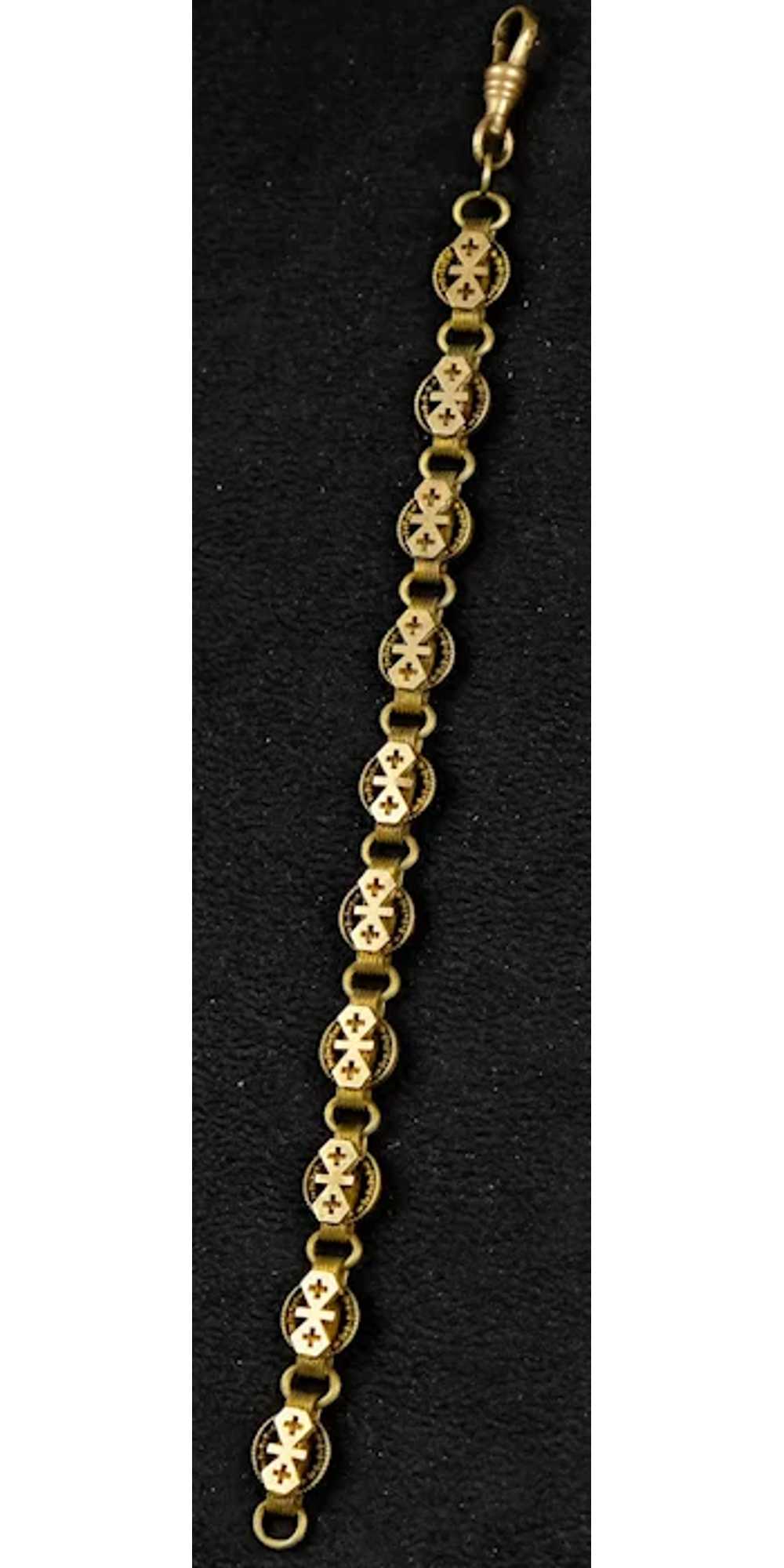 Victorian 9K Gold Fronts Book Chain Bracelet - image 4
