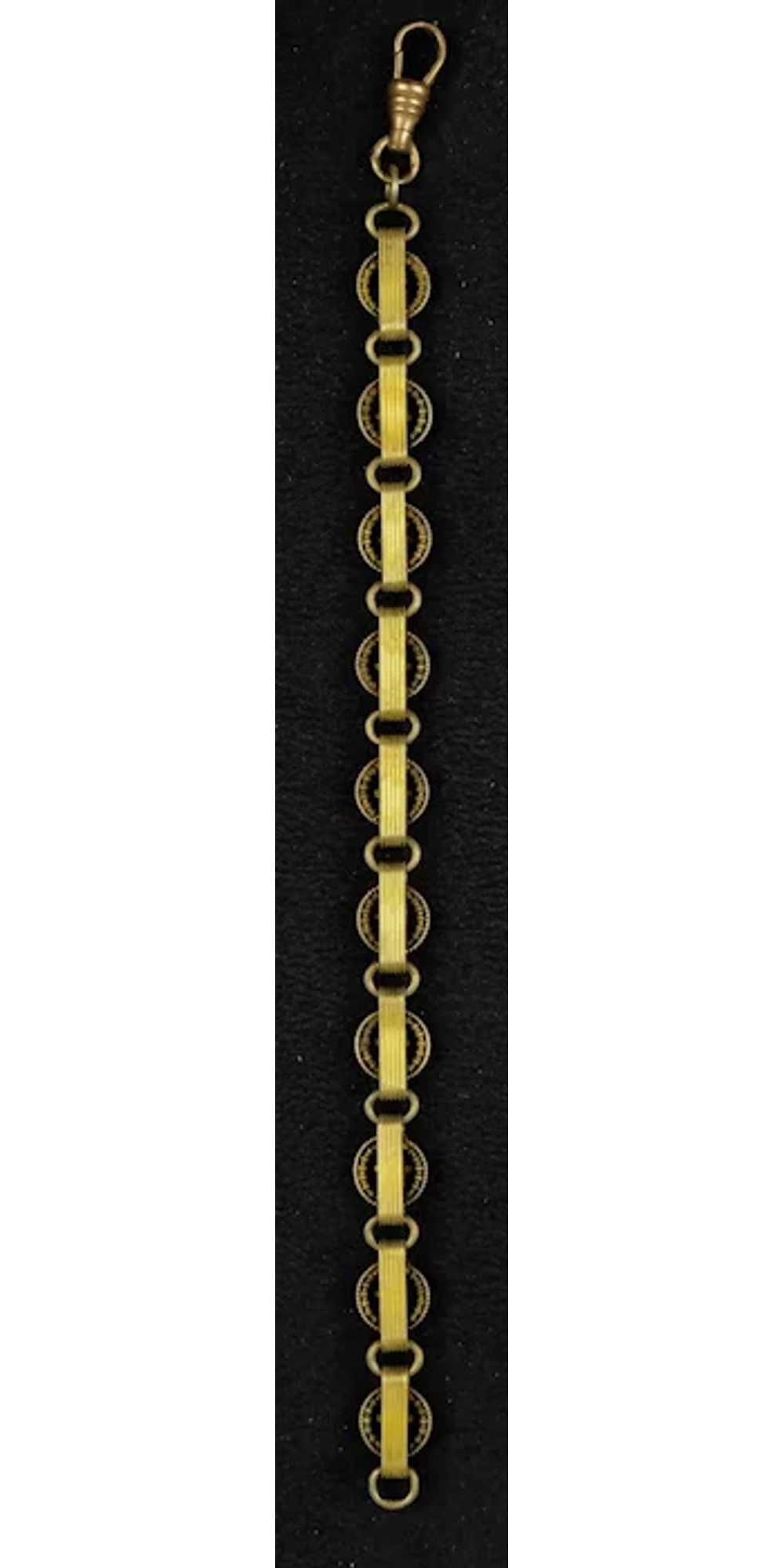 Victorian 9K Gold Fronts Book Chain Bracelet - image 5