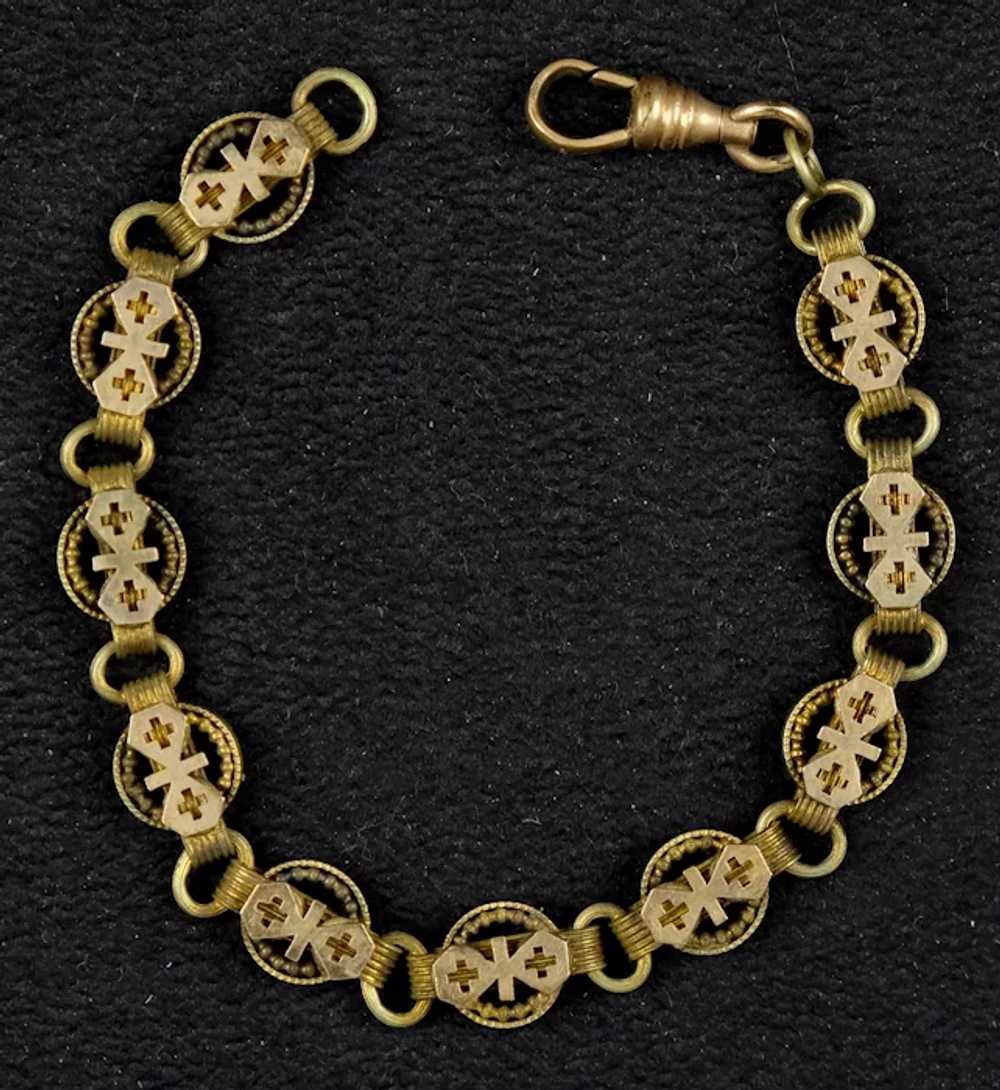 Victorian 9K Gold Fronts Book Chain Bracelet - image 7