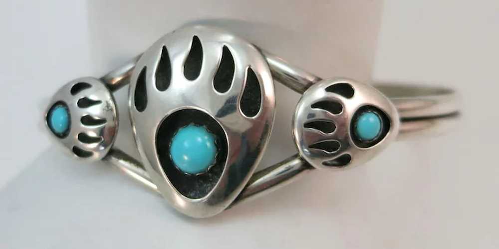 VINTAGE Bear Claw Bracelet and Ring  80's - image 2