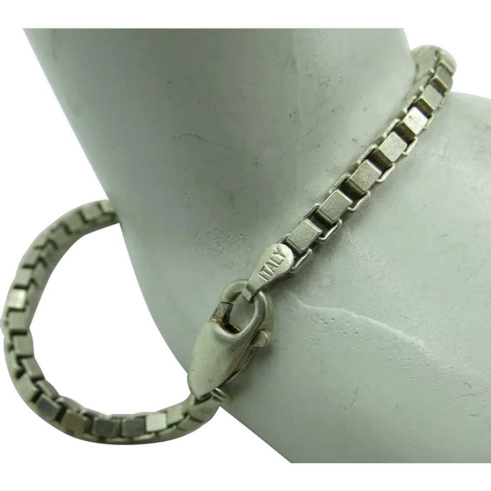 VINTAGE Square Link Box 8 Inch Unisex Chain Brace… - image 1