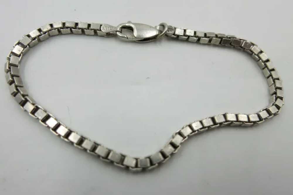 VINTAGE Square Link Box 8 Inch Unisex Chain Brace… - image 3