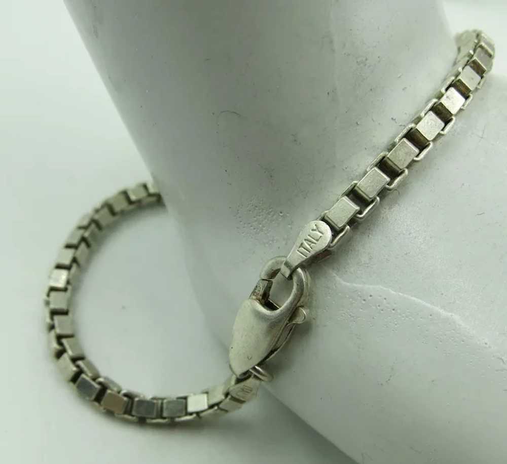 VINTAGE Square Link Box 8 Inch Unisex Chain Brace… - image 6