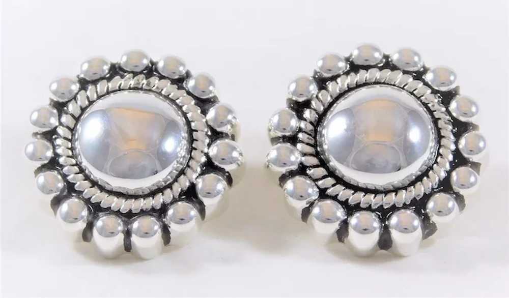 Lovely Mid-Century Designer Sterling Silver Earri… - image 5