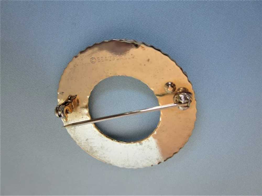 Vintage Signed Beaujewls Convertible Circle Pin i… - image 4